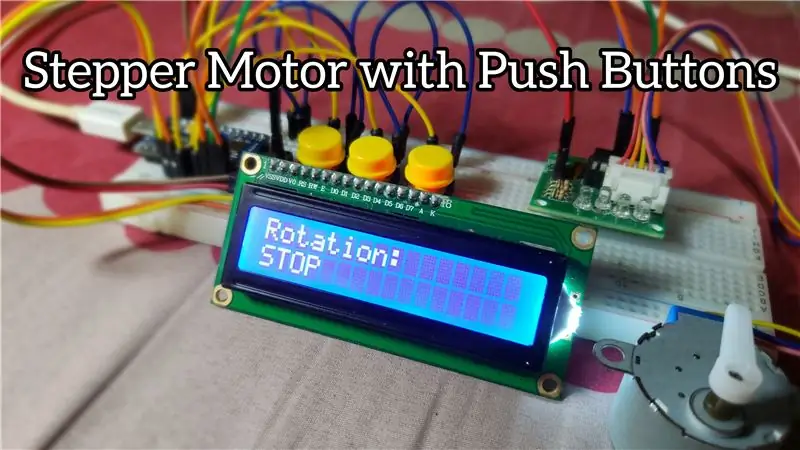 Jinsi ya kutumia 28BYJ-48 Stepper Motor na 3 Buttons But