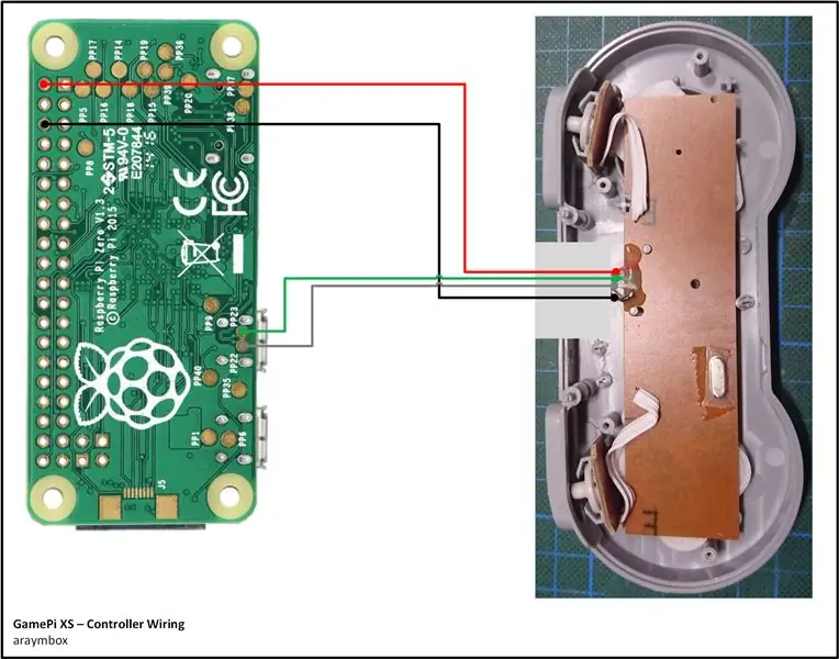 Cableado: controlador SNES