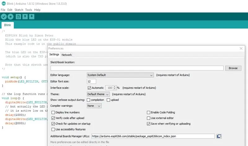 Wemos -ni dasturlash - Arduino IDE -ni yangilang