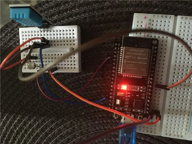 Monitoramento de temperatura, umidade e luz com Blynk