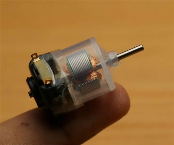 Legyen a DC MOTOR átlátszó: 4 lépés (képekkel)