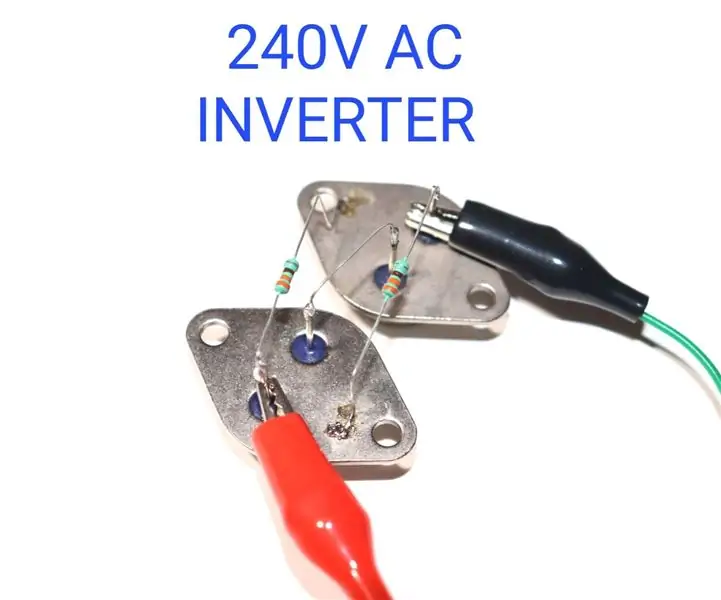 Hoe om 'n 220V -INVERTER te maak met behulp van 3055 metaal -dubbele transistor: 9 stappe