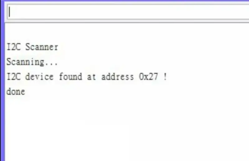 Pagkuha ng I2C Address ng IIC Display Module