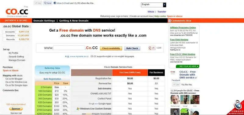 Blogger ашиглан .co.cc ашиглан үнэгүй домэйн (.co.cc) хэрхэн үүсгэх вэ: 8 алхам