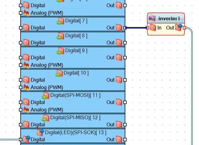 Միացրեք LED- ը կոճակով