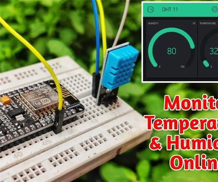 Rumstemperatur över internet med BLYNK ESP8266 & DHT11: 5 steg (med bilder)