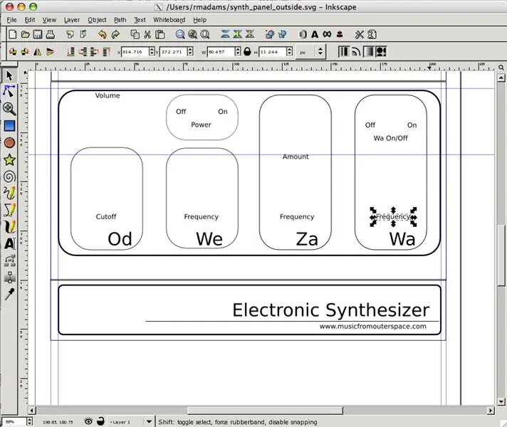 Tig qhov Layout rau hauv Tus Qauv Tsim