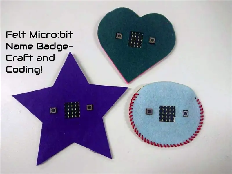 Insigne de nom Micro:bit en feutre - Artisanat + codage !