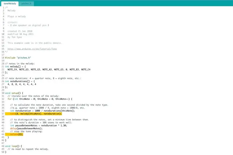 Pārbaudiet Arduino skaļruņa melodiju