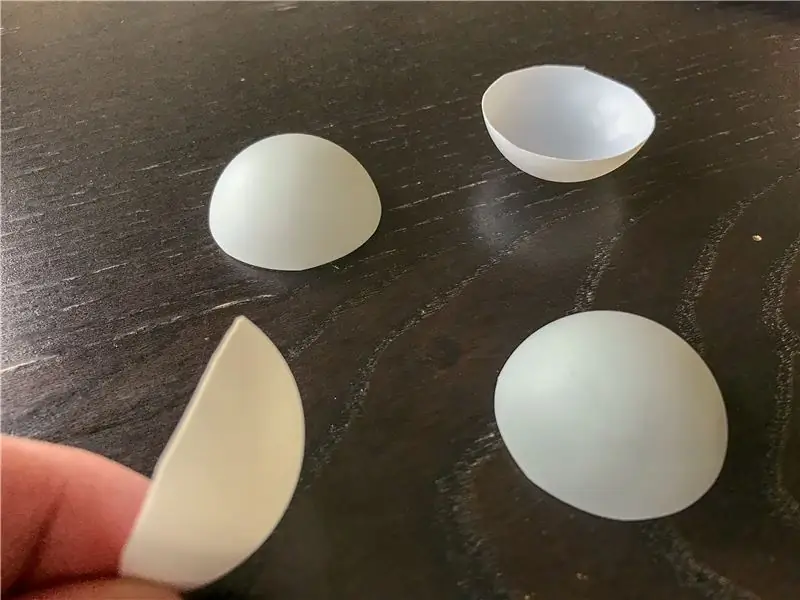 Κόψτε και τοποθετήστε τα καλύμματα LED Ping Pong Ball