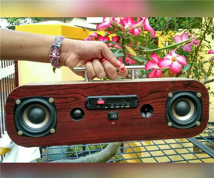 DIY RĘCZNIE BUDOWANY PRZENOŚNY BOOMBOX: 20 kroków (ze zdjęciami)