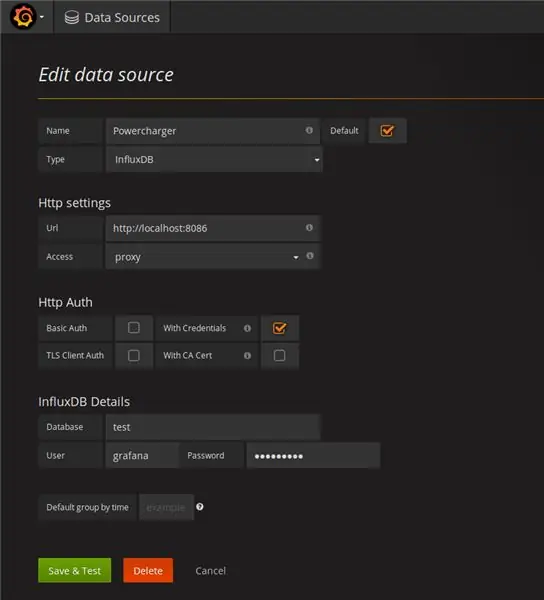 Ρύθμιση InfluxDB και Grafana