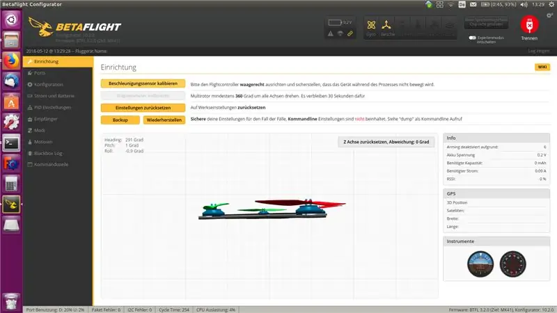 Configura Betaflight