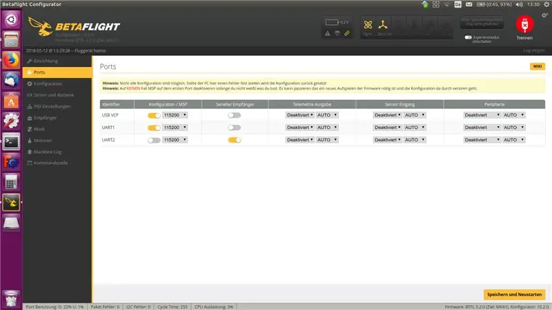 Configurar Betaflight