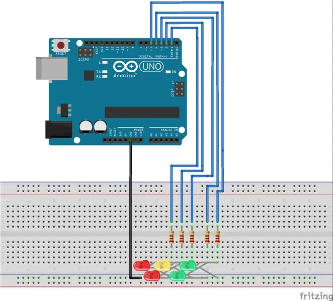 Assemblaggio del circuito con LED