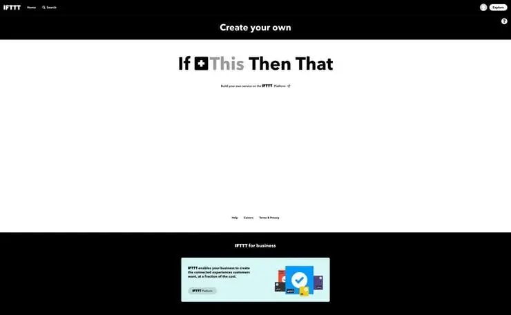 Configuración de IFTTT