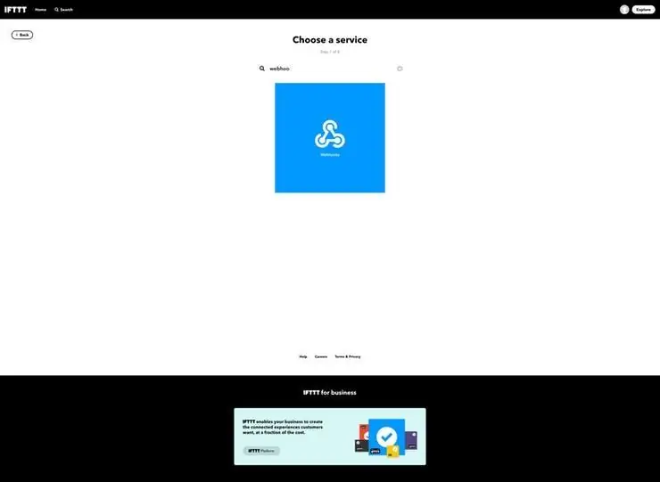 Configurazione IFTTT