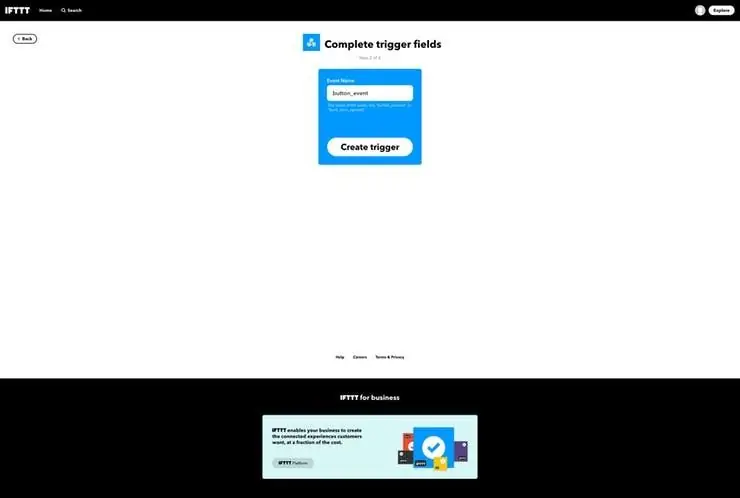 Configurazione IFTTT