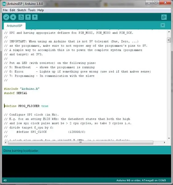 เบิร์น Bootloader บน AVR Board