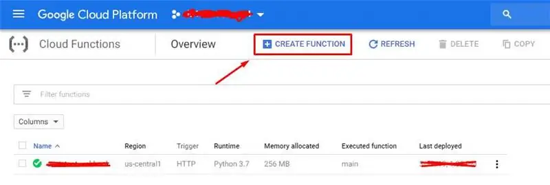 Google Cloud Functions - Ustvari funkcijo