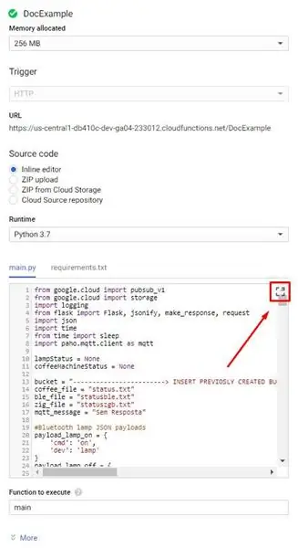 Google Cloud Functions - Inline Editor