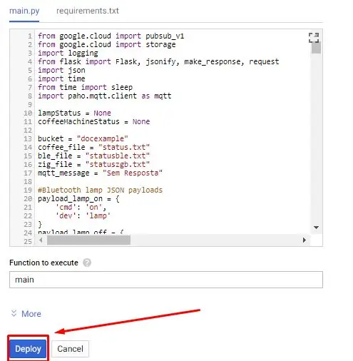 Google Cloud Functions - Változtatások mentése