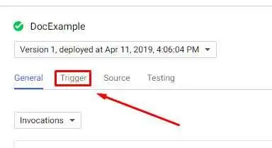 Dialogflow - Cloud Function Console