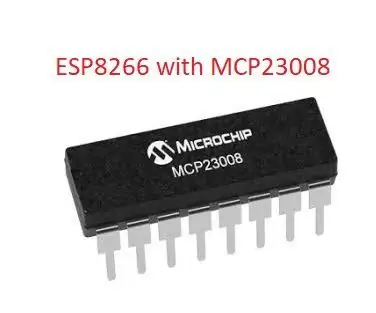 NODEMCU LUA ESP8266 com IC expansor de porta de 8 bits MCP23008: 6 etapas