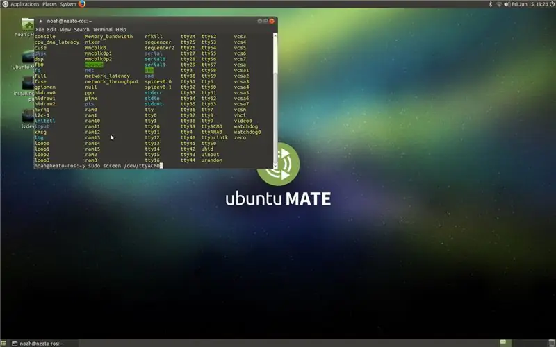 Sudo ekranas /dev /ttyAMC0