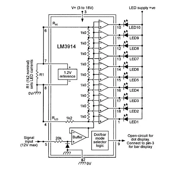 LM3916 Alternativë për Çipat LED