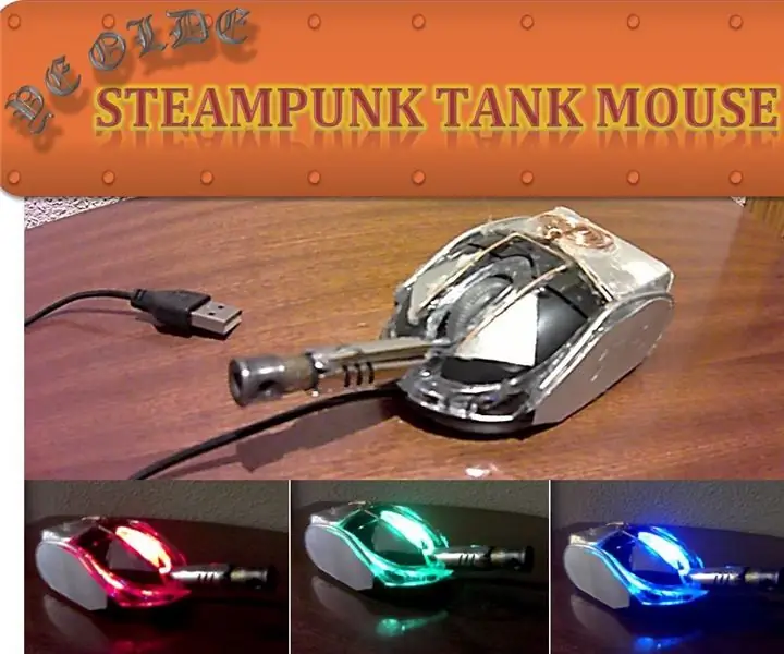 Steampunk Tank Mouse - ringlussevõetud ja taskusuurune: 6 sammu