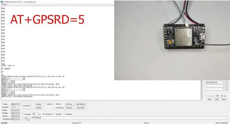 Utilisation des fonctions GPS et GPRS du module A9G