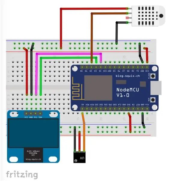 Installere en DHT22 for lufttemperatur- og fuktighetsmålinger