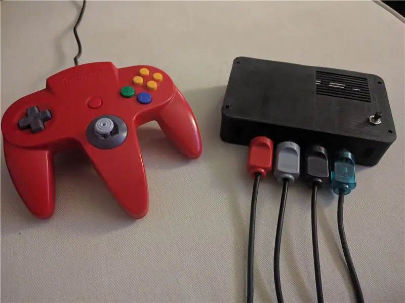 Retro -spelkonsole (N64 -mod) met KODI