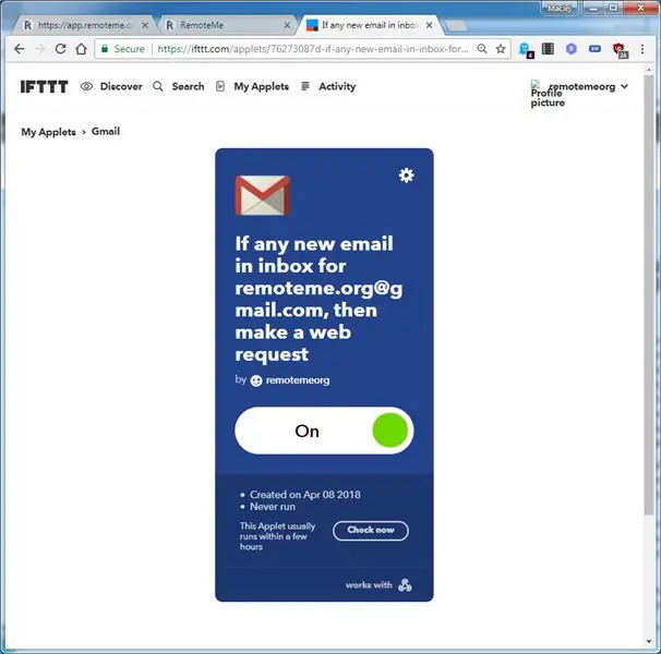 אינטגרציה עם IFTTT 7/7