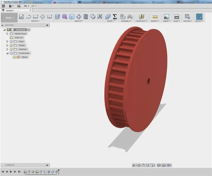 Σχεδιάστε μια παραμετρική τροχαλία (DXF / STL)