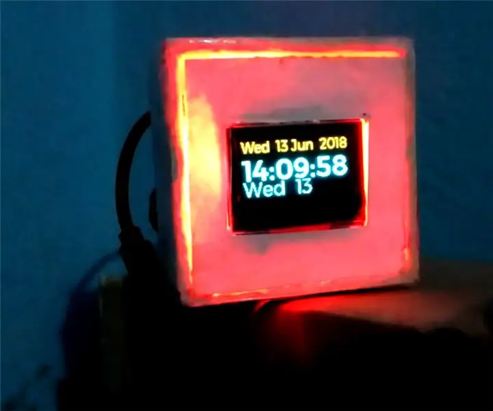 Raspberry Pi Oled Clock Se det Hør det og mærk det: 5 trin (med billeder)