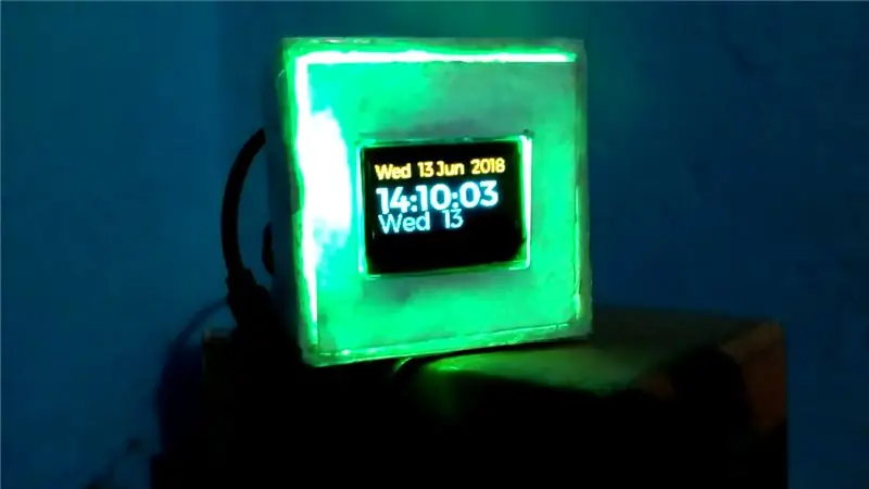 Reloj Raspberry Pi Oled Míralo, escúchalo y siéntelo