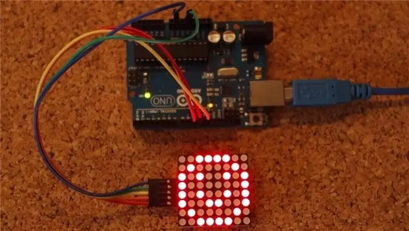 Arduino Max7219 LED matricas displeja apmācība