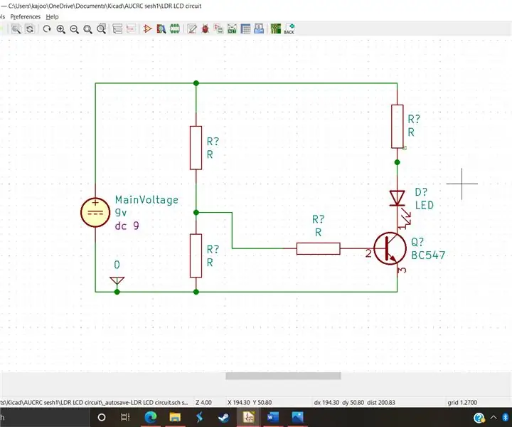 Simulácia obvodu KiCad: 7 krokov