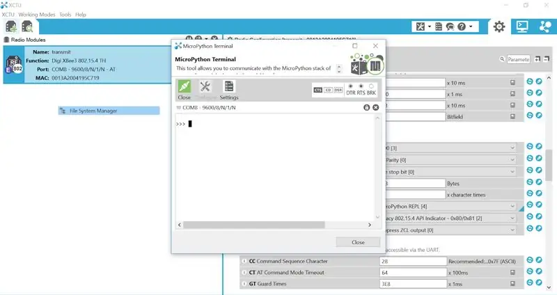 MicroPython terminalini oching