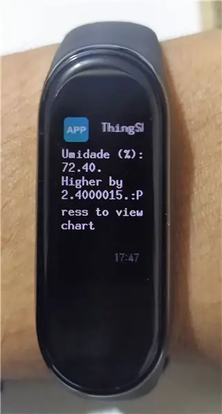 Trimiteți notificări ThingSpeak către Mi Band 4