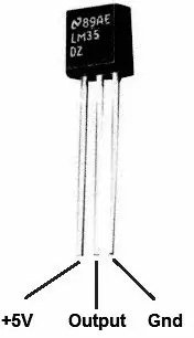 Esquema de pins de LM35