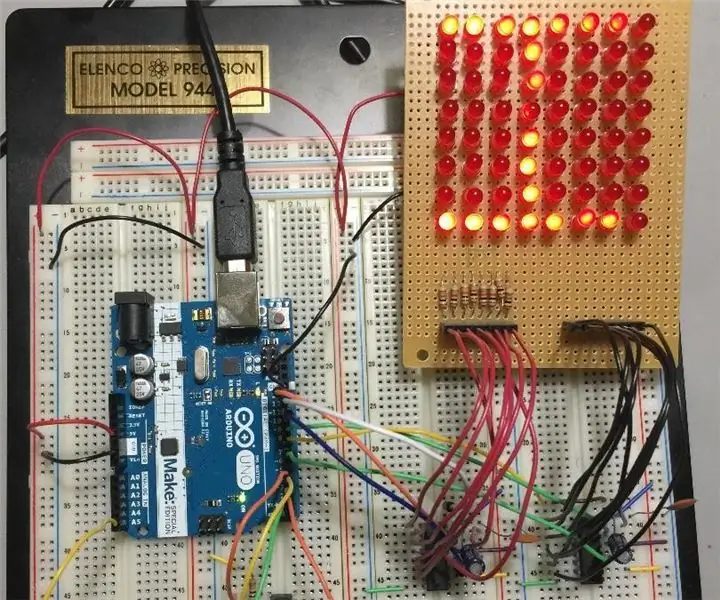 Matriz de botão de pressão LED: 4 etapas