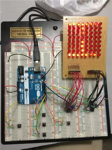 Matriz de LED de botão de pressão