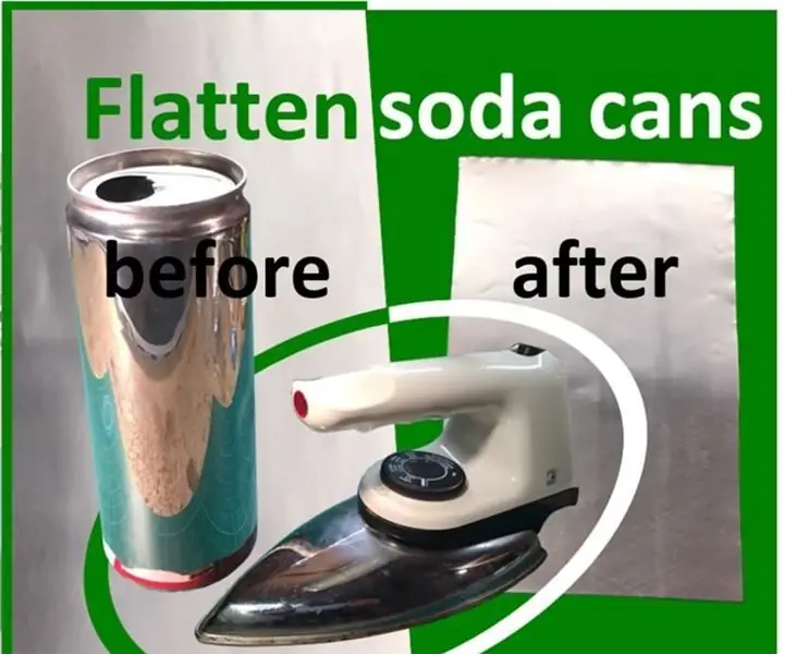 Platta Soda Cans: 5 steg (med bilder)