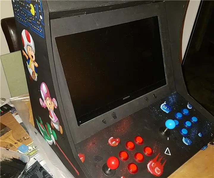 Gabinete de arcade con temática espacial / retro pintado a mano: 6 pasos (con imágenes)