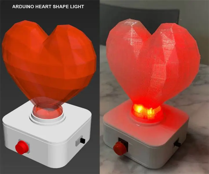 Mwanga wa Umbo la Moyo wa Arduino: Hatua 6 (na Picha)