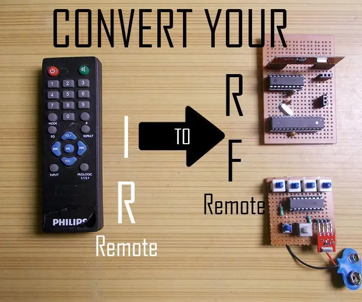 Convierta su control remoto IR en control remoto RF: 9 pasos (con imágenes)