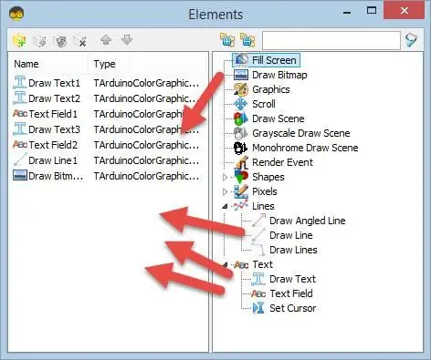 În Visuino Set Components